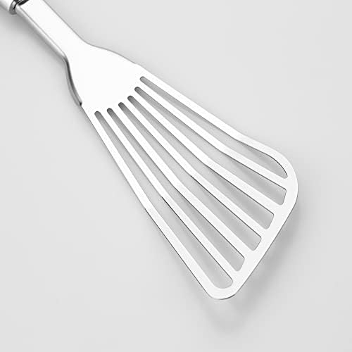 304 Stainless Steel Fish Spatula, Flexible Slotted Turner, Aqua Sky