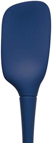 Tovolo Spoon Spatula Spoonula All Silicone Ergonomic Handle Grip Deep Indigo, Silicone Scoopula Kitchen Utensil Non Scratch Easy Clean Dishwasher Safe Heat Resistant Flex Core Scoop Spatula