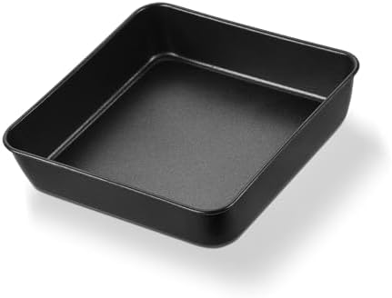 E-far 8x8 Baking Pan, Nonstick Square Cake Pan with Stainless Steel Core