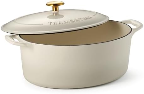 Tramontina Bestow Enameled Cast Iron 7-Qt Oval Dutch Oven Pot with Lid