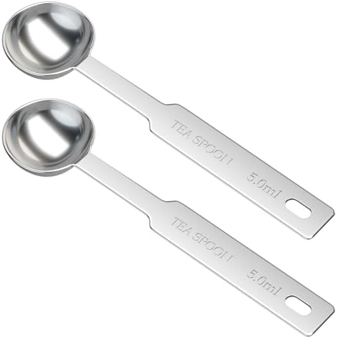 2PCS 1tsp(5ml) Stainless Steel Measuring Spoon