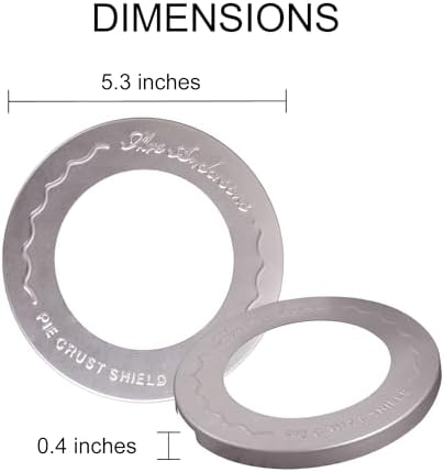 Mrs. Anderson's Baking Individual Pie Crust Protector Shields, Set Of 2, For Mini Pies And Pot Pies, Fits Up To 5-Inch Pie Plates, Prevents Over-Browning And Spills
