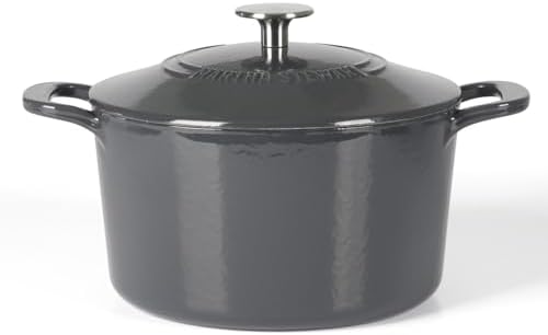 Martha Stewart Gatwick 4 Quart Enamel Cast Iron Dutch Oven - Grey