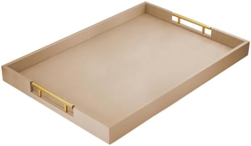 ATZYmolin 22" x 15.7" Extra Large Serving Tray, Vanity Platter, Glod