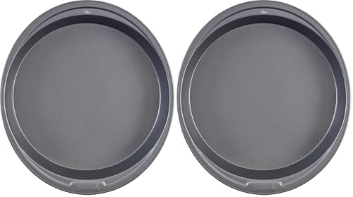 GoodCook Everyday Nonstick Steel Round Cake Pan, 9", Gray (Pack of 2)