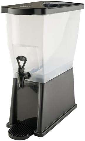 Winco 3 Gallon Slim Plastic Beverage Dispenser with Base
