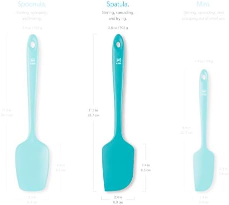 DI ORO Large Silicone Spatula - 600F Heat Resistant, Teal