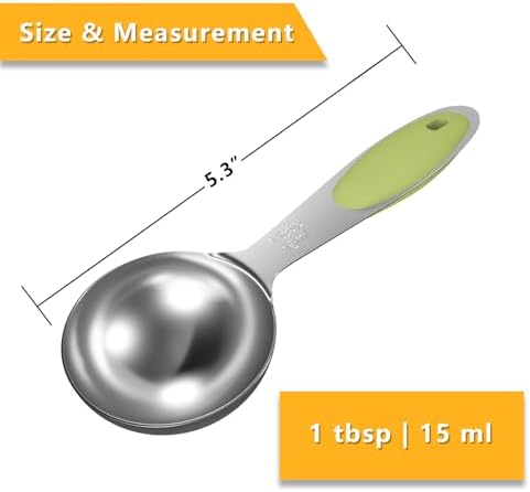 1PCS 1Tbsp(15ml, 1/2oz) Measuring Spoon, Stainless Steel Measure Scoop