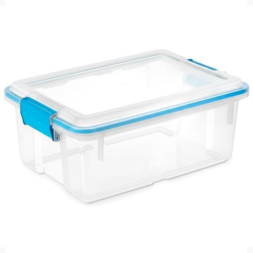 Sterilite Gasket Storage Box with Lids for Home & Office, 12 Quart, 24-Pack