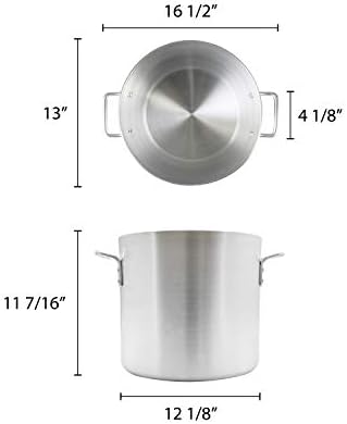 Thunder Group ALSKSP005 Stock Pot 24 Qt 13" Dia. X 11-3/8"H