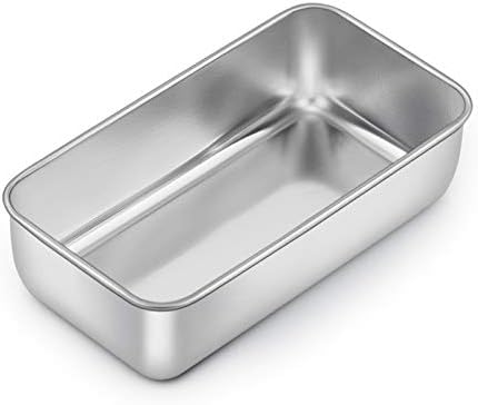 E-far Loaf Pan for Baking Bread, 9 x 5 Inch Stainless Steel Bread Pan
