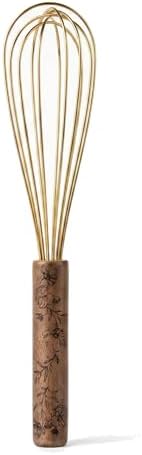 11.8" Whisk – 400 Series Spring Steel with Wood Handle, Durable Hand Mixer for Eggs, Batter, Cream, and Sauces, Kitchen Baking and Cooking Tool