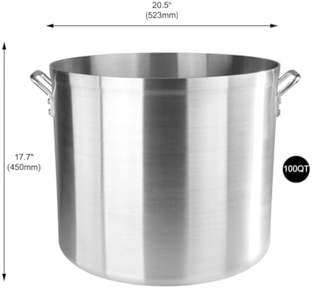New Star Foodservice 100 Qt Aluminum Stock Pot, No Cover