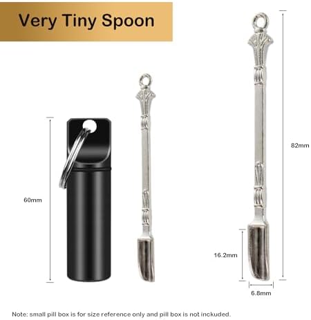 6-Pack Mini Spoons Metal Tiny Shovels 3 Inch Small Medicine Spoon