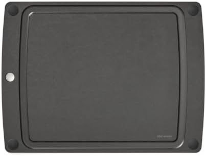 Epicurean All-In-One Cutting Board with Non-Slip Feet, 17.5" x 13", Slate/Black
