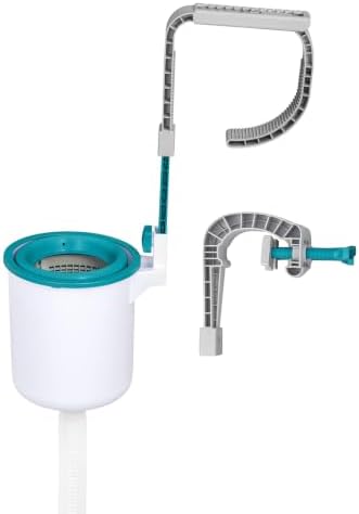 Bestway Flowclear Pool Wall Mounted Automatic Pool Surface Skimmer for Above Ground Pools with 530 Gallon and Above Filter Pumps, White/Blue