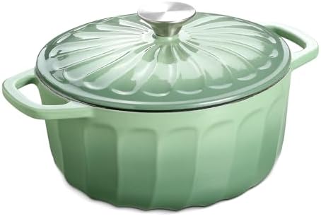 Enameled Cast Iron Dutch Oven Pot with Lid, 6 QT Large Dutch Oven