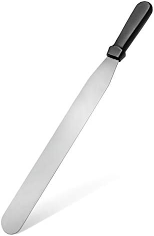 New Star Foodservice Straight Icing Spatula, 14 Inch Blade, 19 Inch Overall, Bakery-Grade Stainless Steel Spatula for Large Cakes