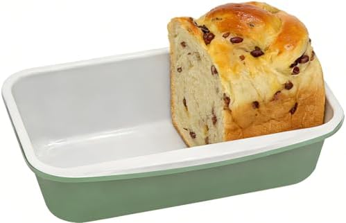 Nonstick Ceramic Bread Loaf Pan with Handle, Fern