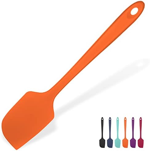 U-Taste Silicone Large Spatula, 600ºF High Temp Bowl Scraper, 11.38"/Orange