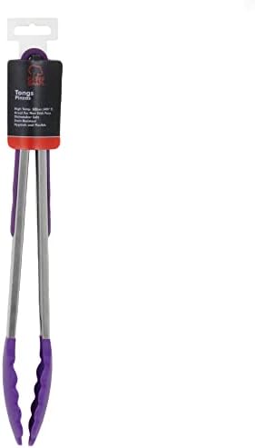 Chef Craft Premium Silicone Cooking Tongs, 12 inch, Purple