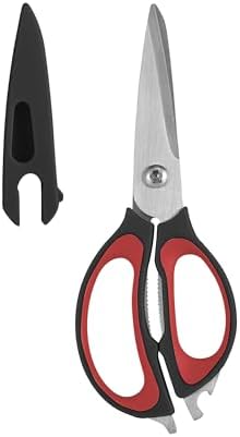 Farberware 4-In-1 Kitchen Shears 2-Piece - Multi-Purpose Design, Red