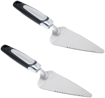 2 Pack Pie Server Cake Cutter Slicer Stainless Steel Black