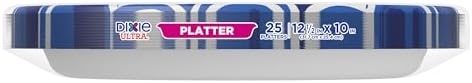 Dixie Ultra Disposable Paper Platters, 10" x 12.5", 25 Count