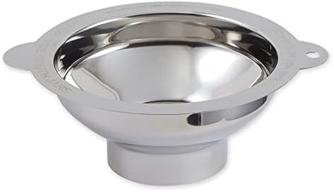 RSVP International Endurance Canning Collection Non-Reactive 18/8 Stainless Steel, Dishwasher Safe, Funnel, Wide Mouth, 2-3/4"
