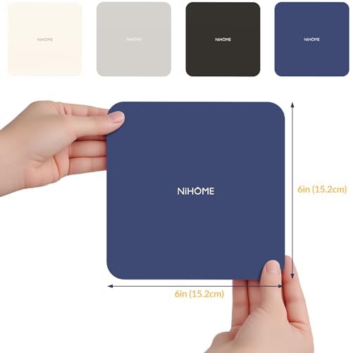 NiHome Silicone Jar Opener Gripper Pads, 6 In for Seniors, Neutral, 4 PC