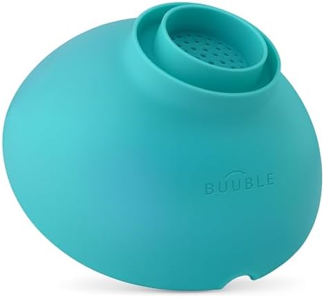 Ultimate Grease Drainer & Food Strainer (Aqua) Premium Heat-Resistant Silicone Colander for Bacon, Ground Beef, Pasta & Veggies; Fits Pans, Cans & Jars; Dishwasher Safe