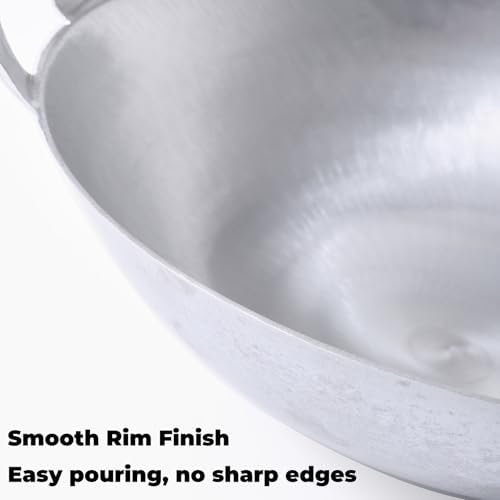Kawali Filipino Wok, 13 in Aluminum Double-Handle Pan