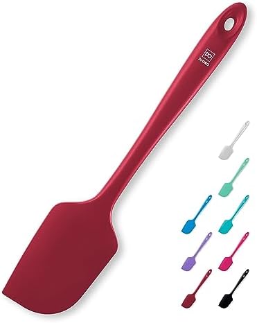 DI ORO Large Silicone Spatula - 600F Heat Resistant, Red