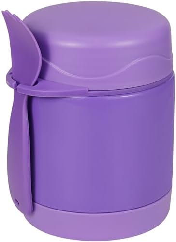 Howeemo 10oz Soup Thermo for Hot Food Kids, Insulated Food Jar with Spoon, Leak Proof Stainless Steel Wide Mouth Lunch Food Thermo Jar for School (Purple)