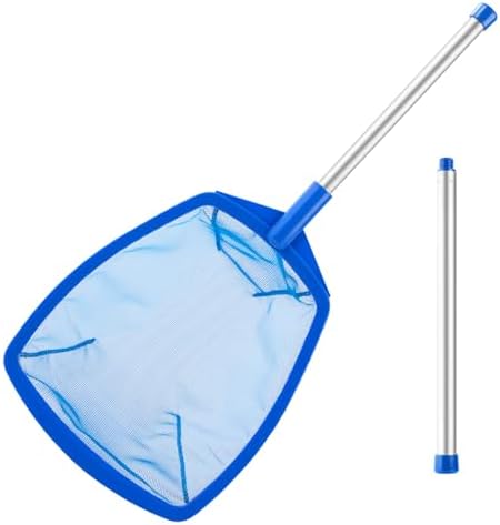 Pool Skimmer Net, 26" Aluminum Pole, Ultra Fine Mesh for Leaves & Debris