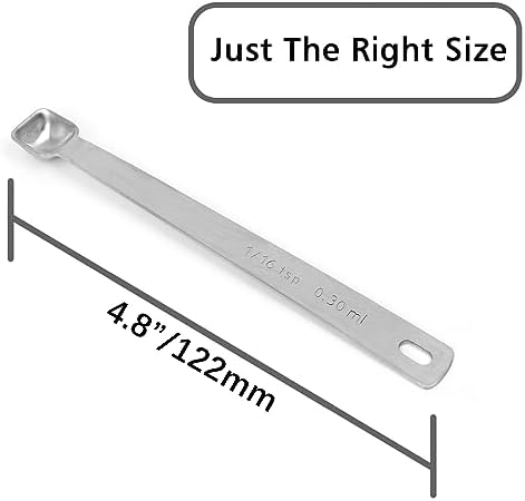 2PCS 1/16tsp(0.3ml) Tiny Measuring Spoon, Small Teaspoon for Tiny Amounts