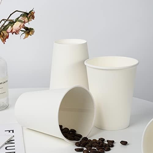 YEEHAW 12 oz 1000 Pack White Disposable Paper Coffee Cups