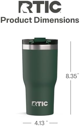 RTIC 30oz Essential Tumbler with Lid, Ceramic Lined, Dark Pine