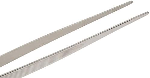Mercer Culinary 18-8 Stainless Steel Chef Plating Tongs, Straight Tip, 11-3/4 Inch