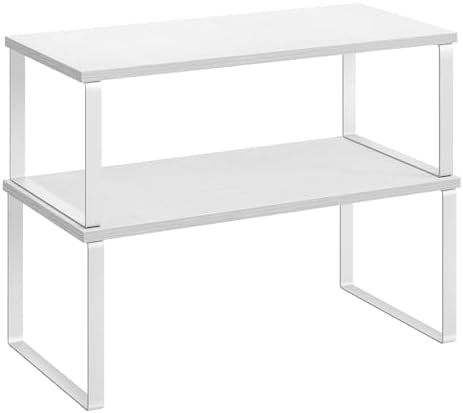 SONGMICS Cabinet Organizer Shelf, Set of 2 Spice Rack, Kitchen Storage