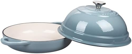 VORRINGARD Cast Iron Enameled Dutch Oven Pot with Lid for Bread Baking, Bread Oven, 6 Quart, Sea Salt