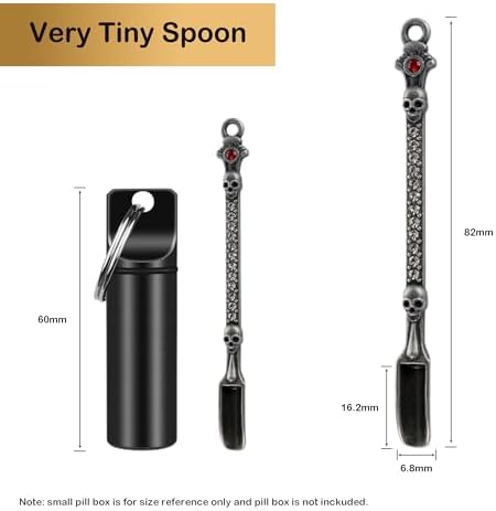 6-Pack Mini Spoons Metal Tiny Shovels 3-Inch Small Medicine Spoon