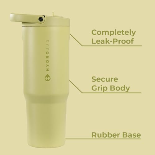 HydroJug Sport 40 oz Insulated Stainless Steel Water Bottle, Olive