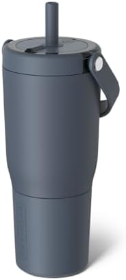BrüMate Resa 25oz 100% Leakproof Tumbler w/Handle & Straw | Flexible SoftSip Straw | Silicone Sleeve for Durability | Stainless Steel | Cup Holder & Travel Friendly Water Bottle (Nightfall Blue)