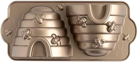 Nordic Ware Beehive Cake Pan, 10 Cup, Toffee