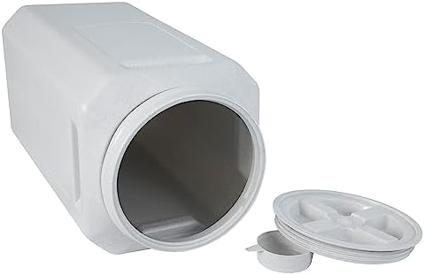 Vittles Vault Traditional Dog and Cat Food Container + Scoop, Gray, 80lbs