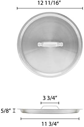 Thunder Group Aluminum Stock Pot Lid, 20 Quart, Silver