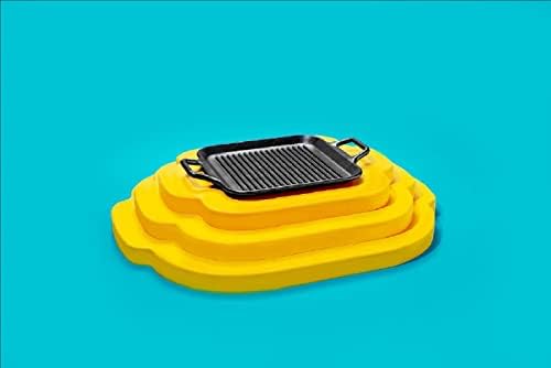 Lodge BOLD Pre-Seasoned Cast Iron Grill Pan with Loop Handles, 12 Inches