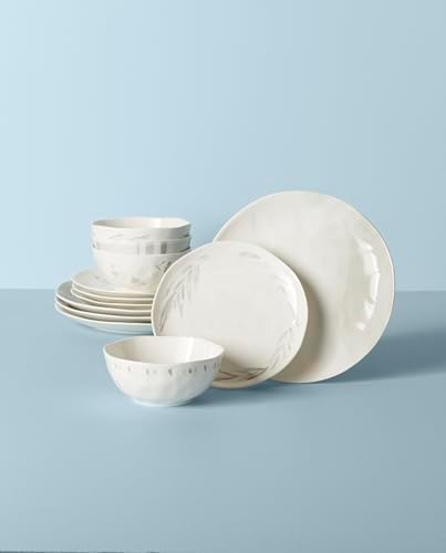 Lenox Oyster Bay Porcelain 12-Piece Dinnerware Set for 4