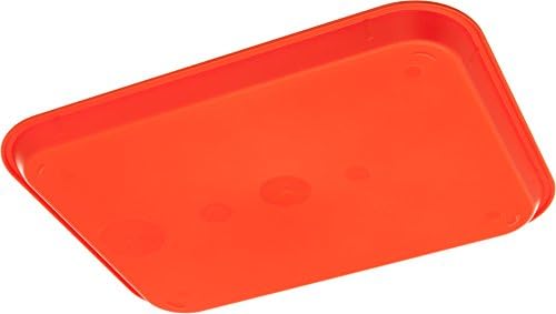 Carlisle FoodService Products CT101424 Cafe Standard Plastic Cafeteria/Fast Food Tray, NSF Certified, BPA Free, 14" Length x 10" Width, Orange (Pack of 24)